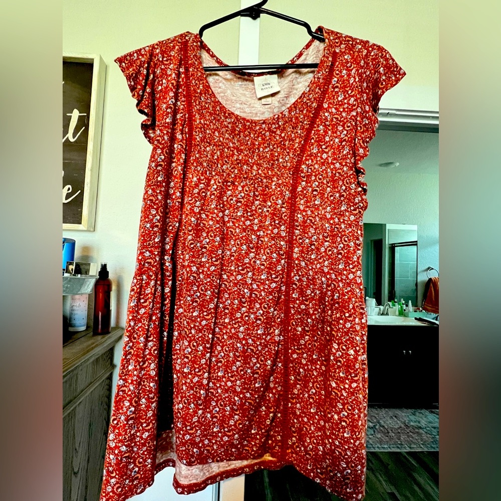 Large floral blouse